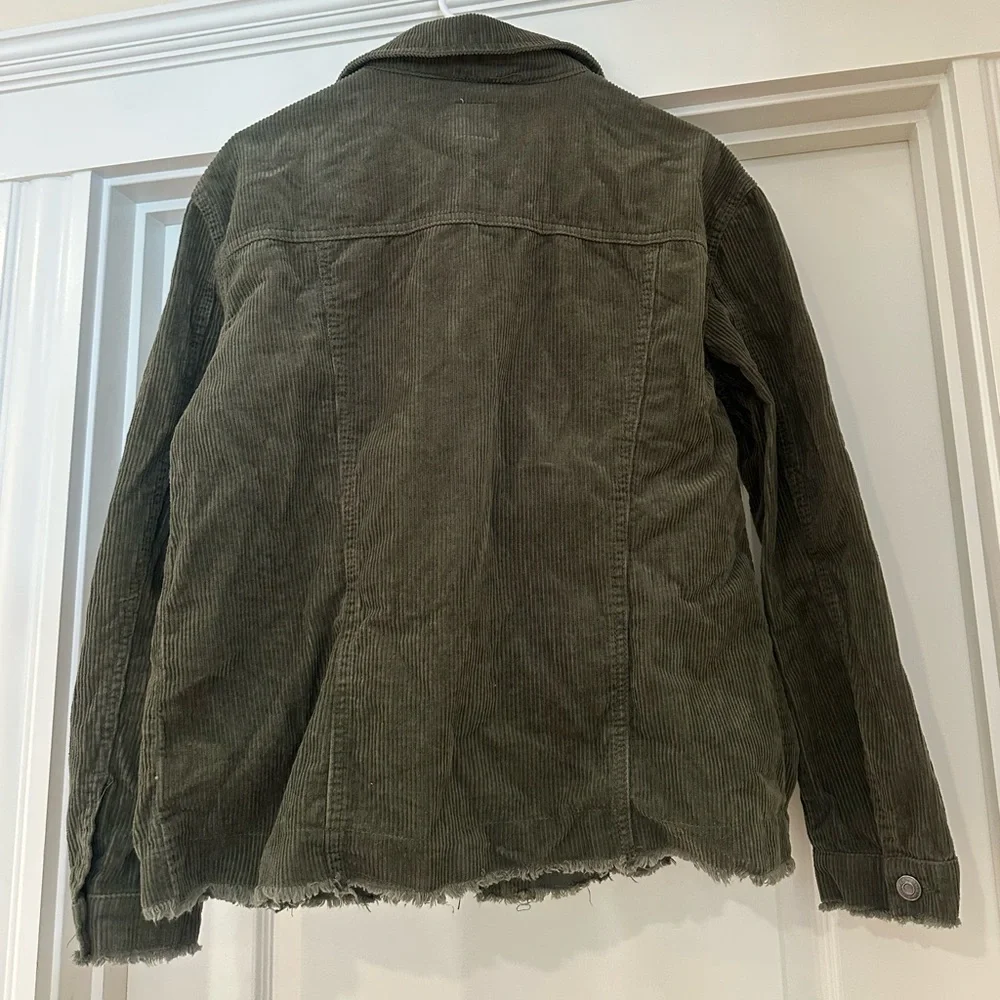 Kensie Olive Corduroy Jacket - Picture 4 of 4